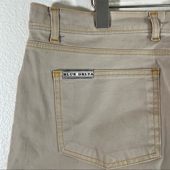 Tom James Blue Delta Mens Raw Denim Tan Custom Bespoke Jeans Size 41 x 29 - Picture 8 of 11